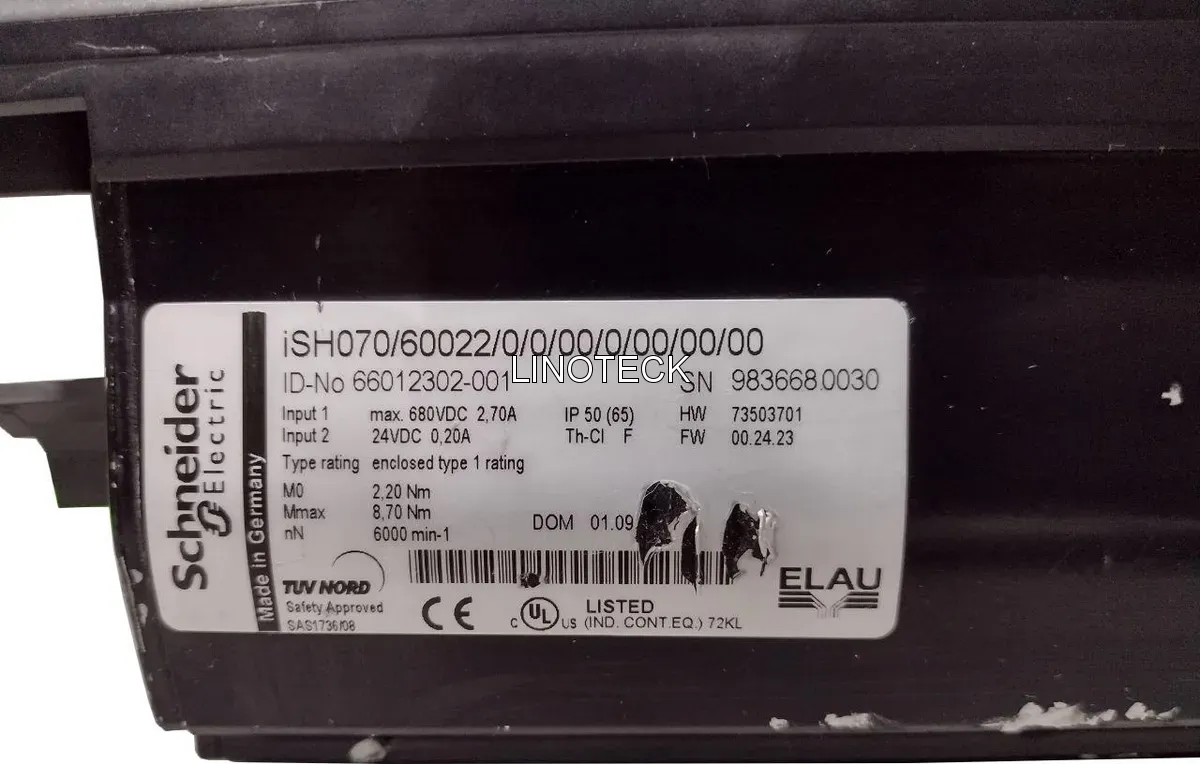 Reparo da Servo Motor ELAU iSH com Servo Drive Integrado Schneider Elau ISH070 60022 Reparo da Servo Motor ELAU iSH com Servo Drive Integrado Schneider Elau ISH070 60022