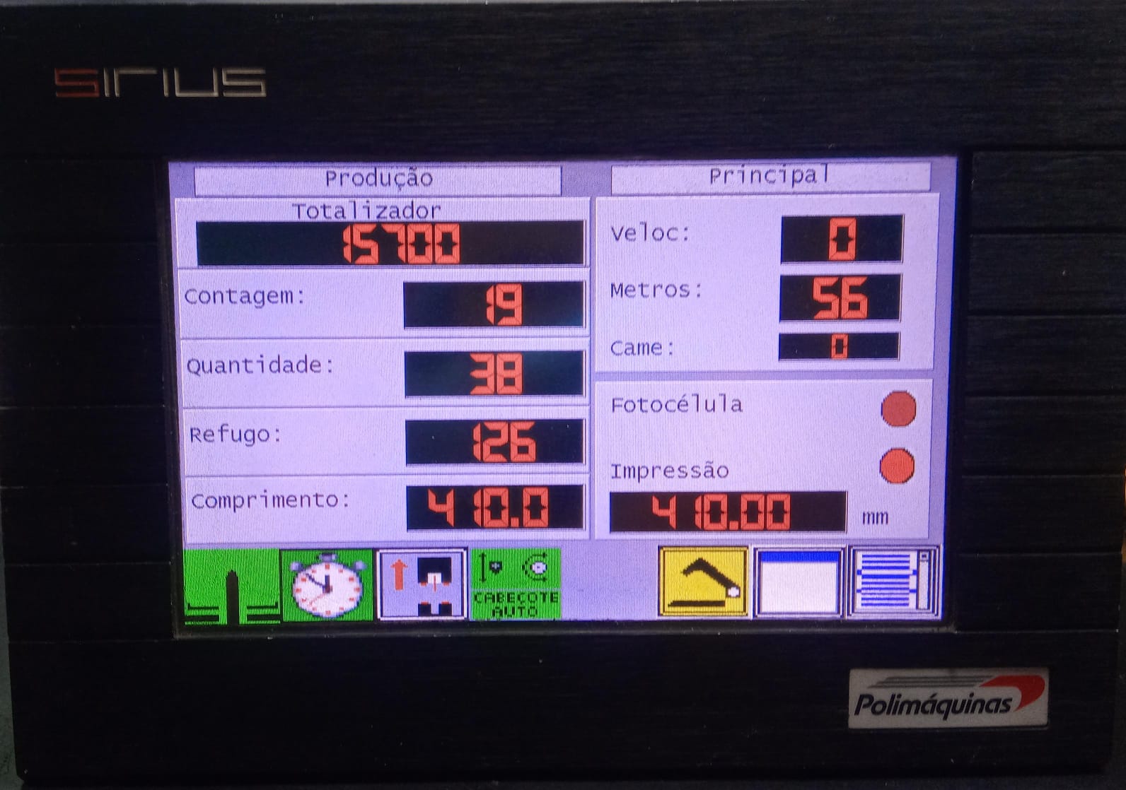 Manutenção Sacoleiras Polimáquinas Conserto IHM Painel Sirius  EV07-2 e Controlador de eixos SIO 15.1