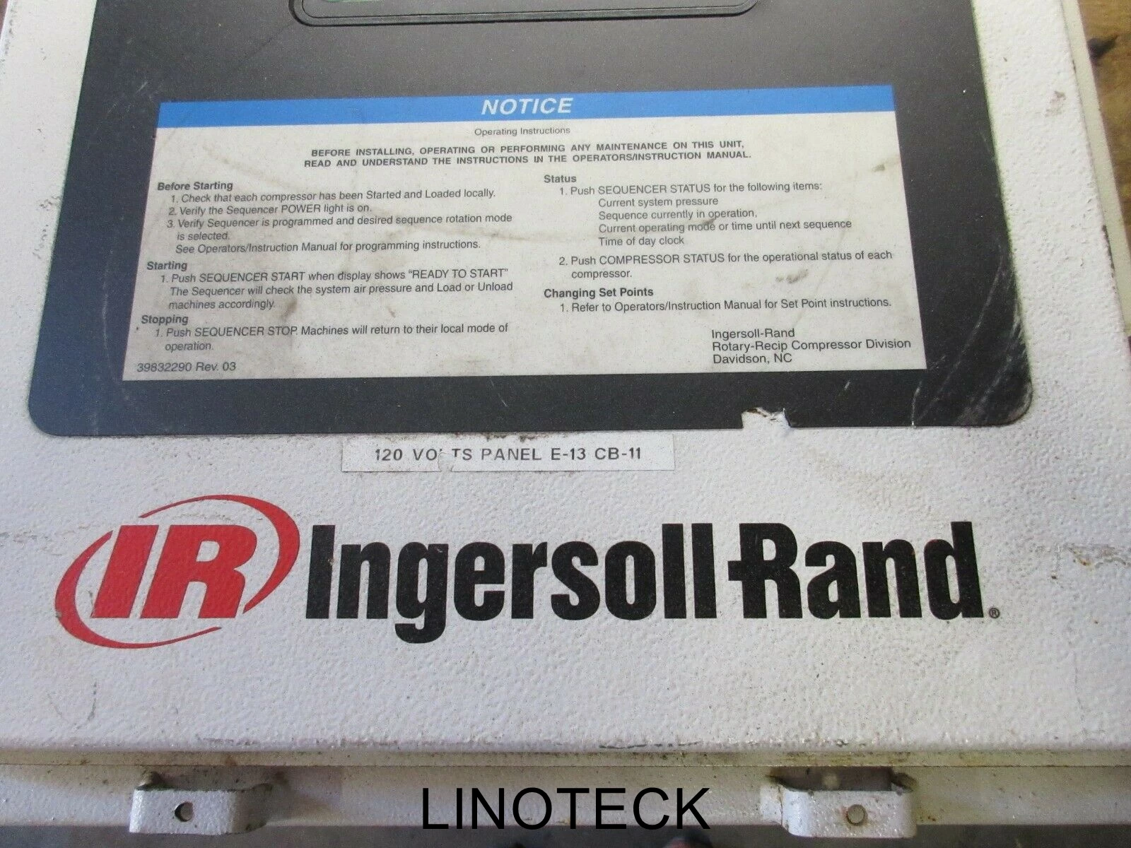 Conserto Painel Operador Ingersoll Rand CRTU03107